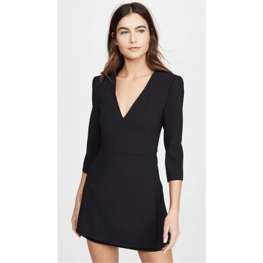 Alice + Olivia Stevie Double Layer Dress in Black